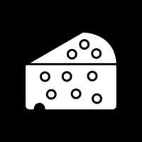 fromage glyphe inversé icône conception vecteur
