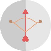 tir à l'arc plat échelle icône conception vecteur