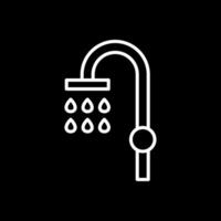 douche ligne inversé icône conception vecteur