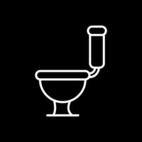 toilette ligne inversé icône conception vecteur