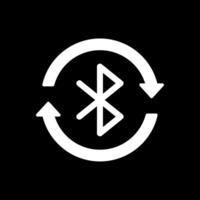 Bluetooth glyphe inversé icône conception vecteur