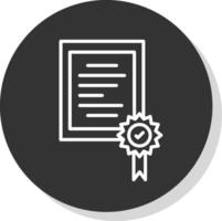 certificat glyphe dû cercle icône conception vecteur