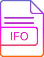 ifo fichier format ligne pente icône conception vecteur