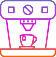 café machine ligne pente icône conception vecteur