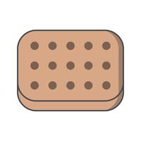 Icône de biscuit de vecteur