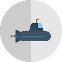 sous-marin plat échelle icône conception vecteur
