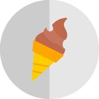 la glace crème plat échelle icône conception vecteur