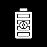 batterie glyphe inversé icône conception vecteur