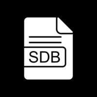 sdb fichier format glyphe inversé icône conception vecteur