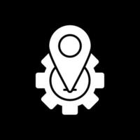 emplacement glyphe inversé icône conception vecteur