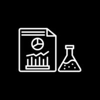 chimique une analyse ligne inversé icône conception vecteur