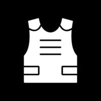 armure glyphe inversé icône conception vecteur