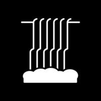 cascade glyphe inversé icône conception vecteur