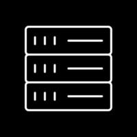 base de données ligne inversé icône conception vecteur