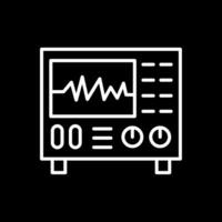 oscilloscope ligne inversé icône conception vecteur