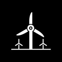 turbine énergie glyphe inversé icône conception vecteur