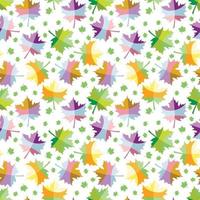 joli motif de feuilles colorées vecteur