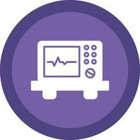 ecg dispositif glyphe dû cercle icône conception vecteur