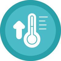 thermomètre glyphe dû cercle icône conception vecteur