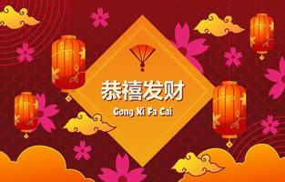 concept de fond gong xi fa cai vecteur