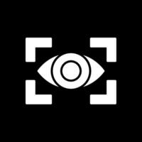 vision glyphe inversé icône conception vecteur