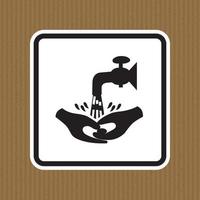 symbole laver vos mains s'il vous plaît isoler sur fond blanc, illustration vectorielle eps.10 vecteur