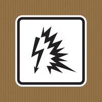 signe d'avertissement arc flash symbole sur fond blanc vecteur