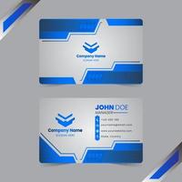 modèle de carte de visite bleu avec dégradé de luxe et style élégant pour les jeux esports vecteur