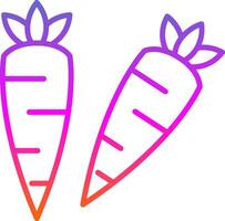 carottes ligne cercle autocollant icône vecteur