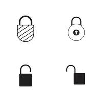 modèle de conception d'icône de verrouillage d'illustration vectorielle vecteur