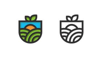 vecteur de conception de logo agricole