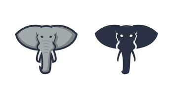 vecteur de conception de logo d'éléphant