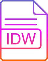 IDW fichier format ligne pente icône conception vecteur