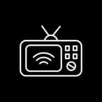 télévision ligne inversé icône conception vecteur