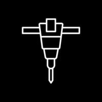 marteau-piqueur ligne inversé icône conception vecteur