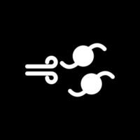 ouragan glyphe inversé icône conception vecteur