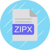 zipx fichier format plat cercle icône conception vecteur