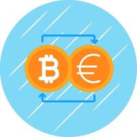 bitcoin changeur plat cercle icône conception vecteur