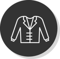 manteau glyphe dû cercle icône conception vecteur