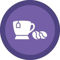 café tasse glyphe dû cercle icône conception vecteur
