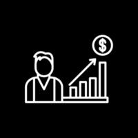 Commerce carrière ligne inversé icône conception vecteur