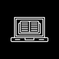ebook ligne inversé icône conception vecteur