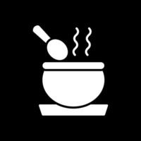 soupe glyphe inversé icône conception vecteur