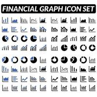 icônes de graphique commercial et financier vecteur