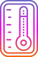 thermomètre ligne pente icône conception vecteur