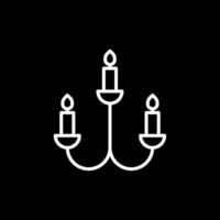 candélabre ligne inversé icône conception vecteur