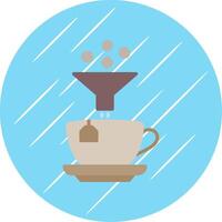 café filtre plat cercle icône conception vecteur