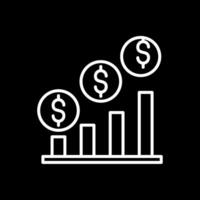 croissance ligne inversé icône conception vecteur