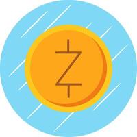 zcash plat cercle icône conception vecteur