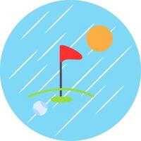 le golf plat cercle icône conception vecteur